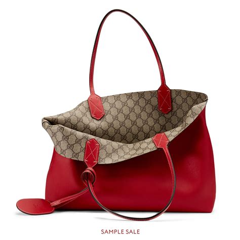 small reversible tote gucci|gucci tote with zipper.